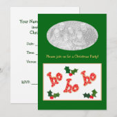 Invitation du Carte photo de Noël à customiser (Devant / Derrière)