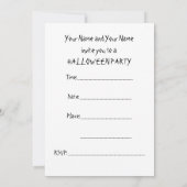 Invitation du Carte photo Halloween personnalisabl (Dos)