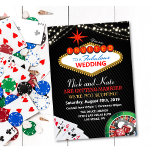 Invitation du casino de Vegas mariage<br><div class="desc">Mariage Las Vegas Casino Marquee String Lights Poker Gambling Invitation</div>