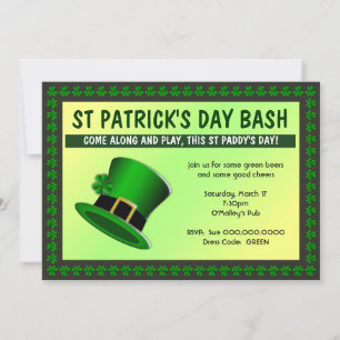 Invitation du Casquette de la Saint Patrick