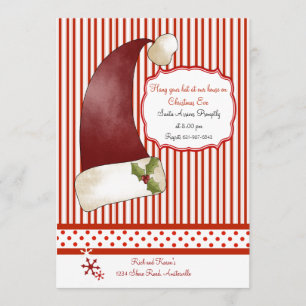 Invitation du casquette de Père Noël