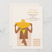 Invitation du Casquette du soleil jaune (Devant / Derrière)