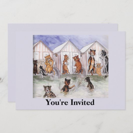 Invitation du Cat Party (Devant / Derrière)