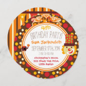 Invitation du Cercle d'anniversaire du Cirque Retr (Devant / Derrière)