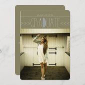 Invitation du Cercle de graduation Boho moderne (Devant / Derrière)