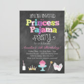 Invitation du Chalkboard Princess Pajama Party (Debout devant)