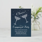 Invitation du Champagne Cheer Engagement Party (Debout devant)