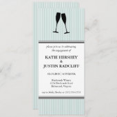 Invitation du Champagne Toast Engagement Party (Devant / Derrière)