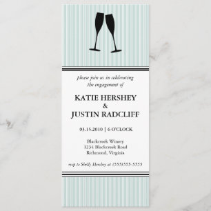 Invitation du Champagne Toast Engagement Party