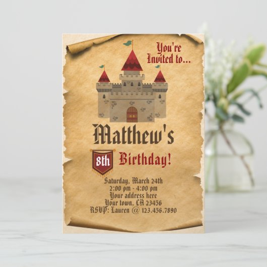 Invitation du château médiéval (Debout devant)