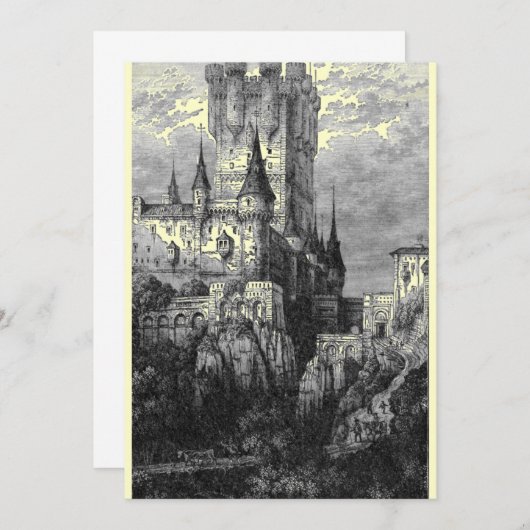 Invitation du château médiéval (Devant / Derrière)