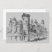 Invitation du château médiéval (Devant / Derrière)