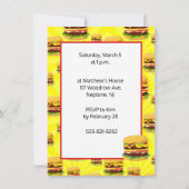Invitation du Cheeseburger Party (Dos)