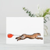 Invitation Du Cheetah Et Du Red Balloon Party (Debout devant)