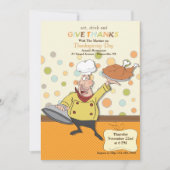 Invitation Du Chef Du Dîner De Thanksgiving (Devant)