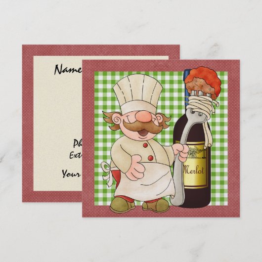 Invitation du chef heureux (Devant / Derrière)