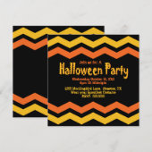 Invitation du Chevron Halloween Party (Devant / Derrière)