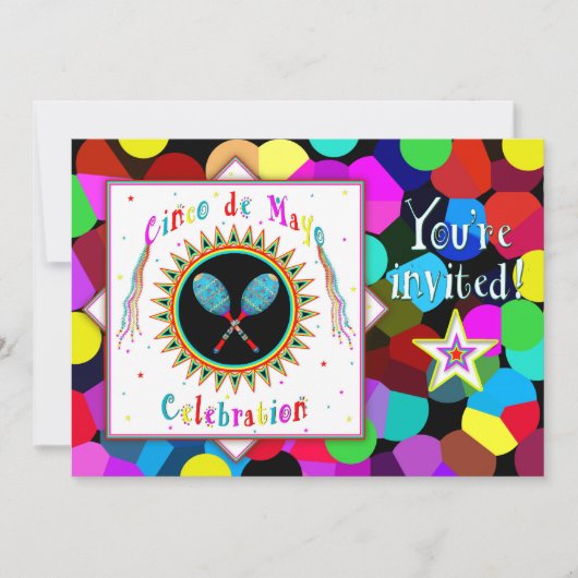 Invitation du Cinco de Mayo - Festif, Coloré (Devant)