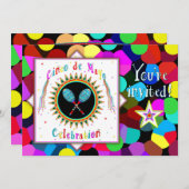 Invitation du Cinco de Mayo - Festif, Coloré (Devant / Derrière)