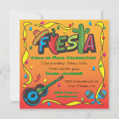 Invitation du Cinco De Mayo Fiesta (Devant)