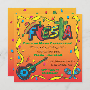 Invitation du Cinco De Mayo Fiesta
