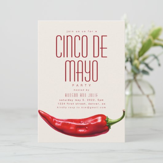 Invitation du Cinco De Mayo Party (Debout devant)