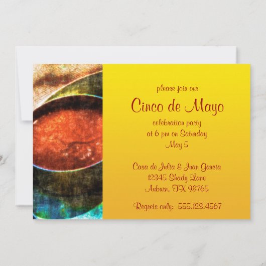 Invitation du Cinco de Mayo Party (Dos)