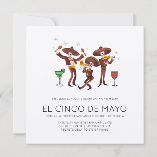 Invitation du Cinco de Mayo Party (Devant)