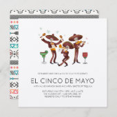 Invitation du Cinco de Mayo Party (Devant / Derrière)