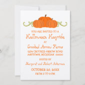 Invitation du citrouille à la fête d'Halloween (Devant)