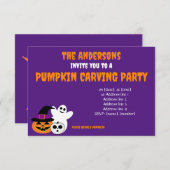 Invitation du citrouille Carving Party (Devant / Derrière)