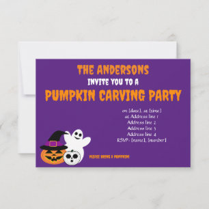 Invitation du citrouille Carving Party