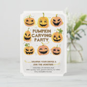 Invitation du citrouille Carving Party (Debout devant)