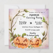 Invitation du citrouille Carving Party (Devant)