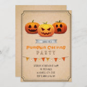 Invitation du Citrouille Carving Party (Devant / Derrière)