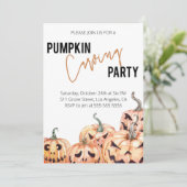 Invitation du citrouille Carving Party - Halloween (Debout devant)