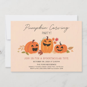 Invitation du citrouille Carving Party Halloween