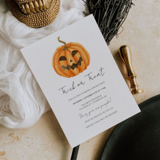 Invitation du citrouille Carving Party pour Hallow