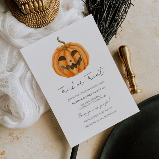 Invitation du citrouille Carving Party pour Hallow