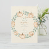 Invitation du Citrouille d'automne Eucalyptus Baby (Debout devant)