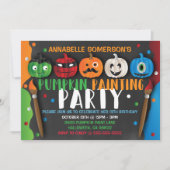 Invitation du Citrouille de la fête de la peinture (Devant)