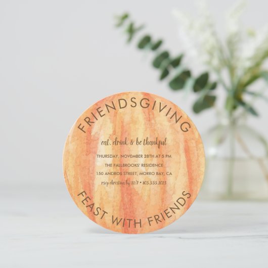 Invitation du Citrouille de l'Action de grâce (Debout devant)