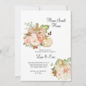 Invitation du Citrouille de ménage  d'or Watercolo (Devant)