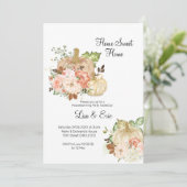 Invitation du Citrouille de ménage  d'or Watercolo (Debout devant)