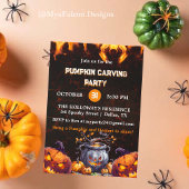 Invitation du Citrouille de sculpture Halloween Fi