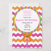 Invitation du Citrouille d'Halloween Pink Chevron  (Devant)