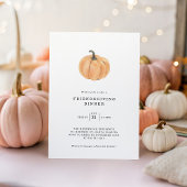 Invitation du Citrouille du dîner d'action d'amiti