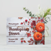 Invitation du Citrouille du dîner de Thanksgiving (Debout devant)