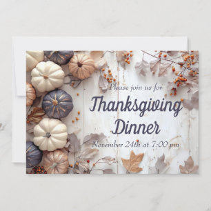 Invitation du Citrouille du dîner de Thanksgiving
