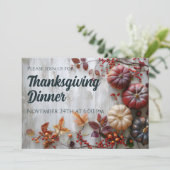 Invitation du Citrouille du dîner de Thanksgiving (Debout devant)